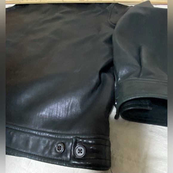 🔥 Polo Ralph Lauren Black Leather Jacket Men XXL Classic Full-Zip Timeless Style - Picture 10 of 16